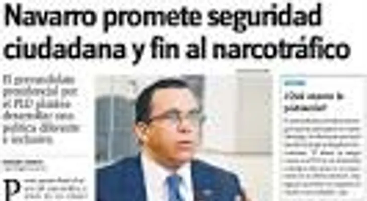 Navarro asegura que Gonzalo Castillo es el aspirante presidencial mejor valorado del PLD