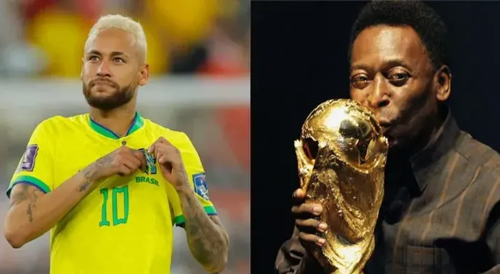 Neymar recoge trofeo para Pelé como el "Jugador de la historia"