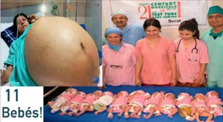 Médicos asombrados: Mujer da a luz 11 bebés sin cesáreas !