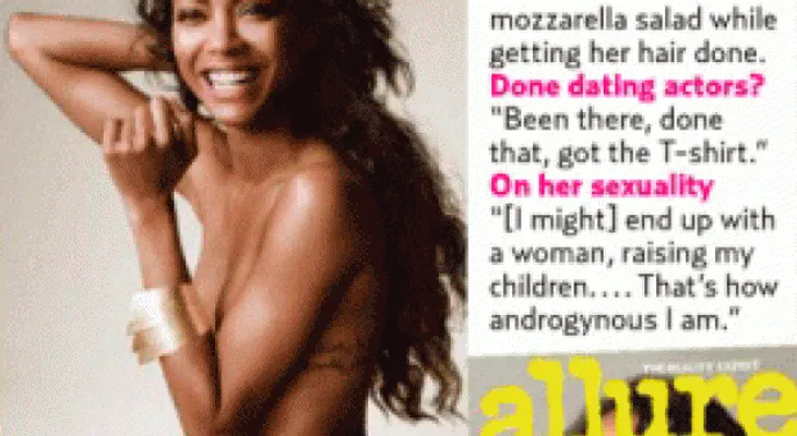 Zoe Saldana posa desnuda para una revista
