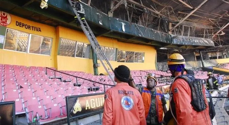 Deja pérdidas millonarias fuego afectó el estadio Cibao 