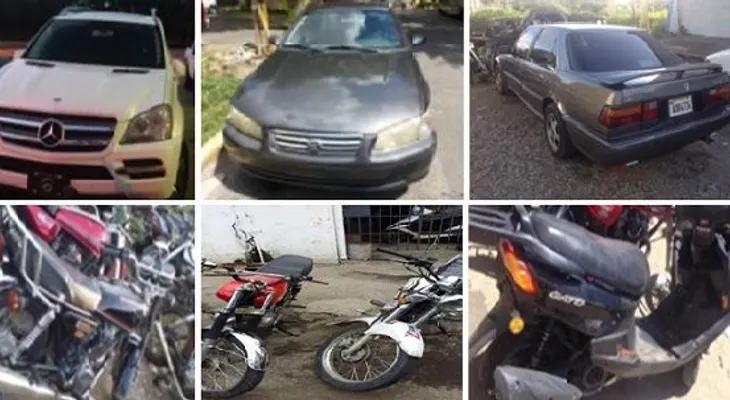 Policía recupera en 10 vehículos robados y detiene a cinco personas