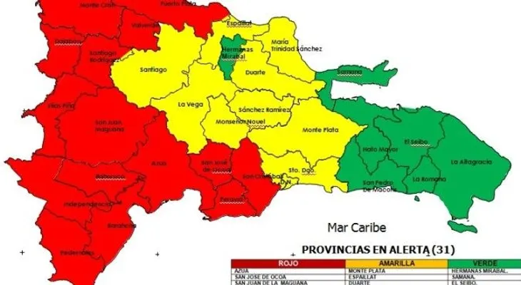 Casi toda la República Dominicana está en alerta por huracán Matthew 