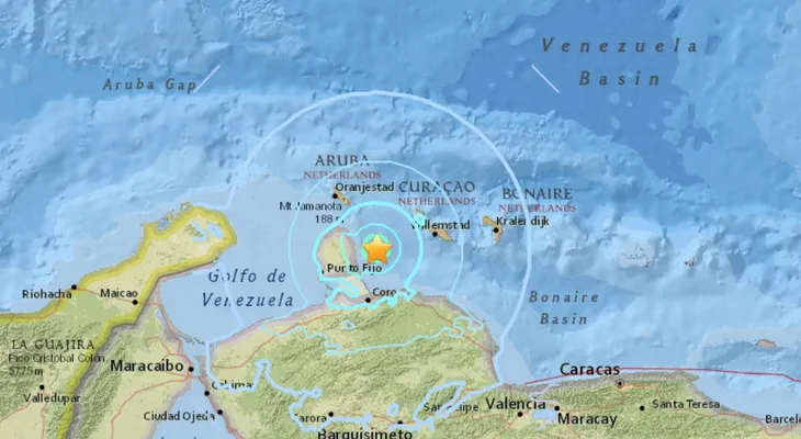 Sismo de 5,5 sacude las costas de Venezuela