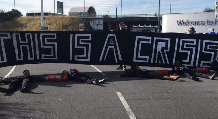 Protestas de Black Lives Matter; bloquean el aeropuerto Heathrow de Londres