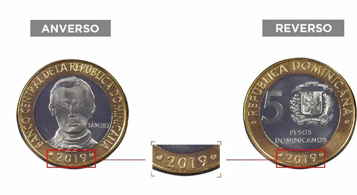 Circula nueva moneda de RD$5.00