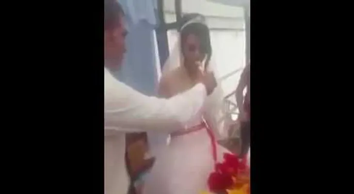 Una "bromita" de la novia arruina el matrimonio (VIDEO)