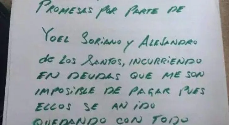 Me deje llevar de la promesas...par de ladrones, escribió arquitecto que se suicidó
