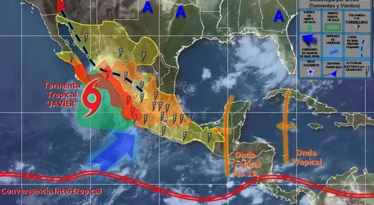 México ya siente la fuerza de la tormenta tropical Javier