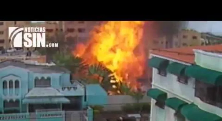 Imágenes del  momento que explota planta de gas en SDE (VIDEO)