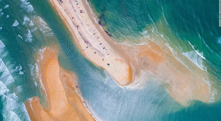 Aparece una nueva isla frente a la costa de Carolina del Norte