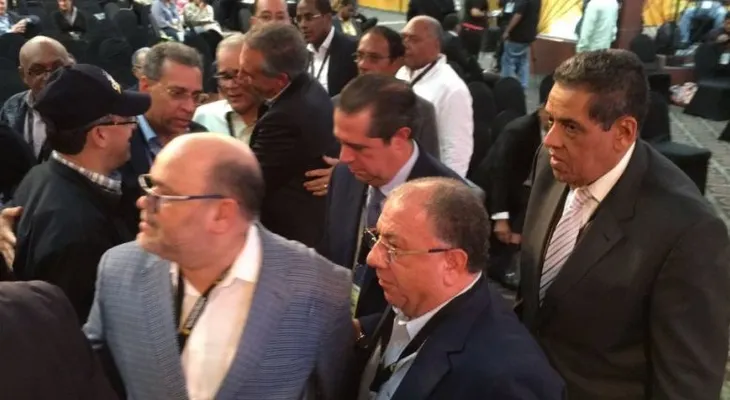 Comisión del PLD en el salón de prensa de la JCE 
