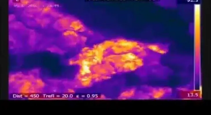 Un VIDEO espectacular en infrarrojo del corazón del volcán en erupción de Costa Rica