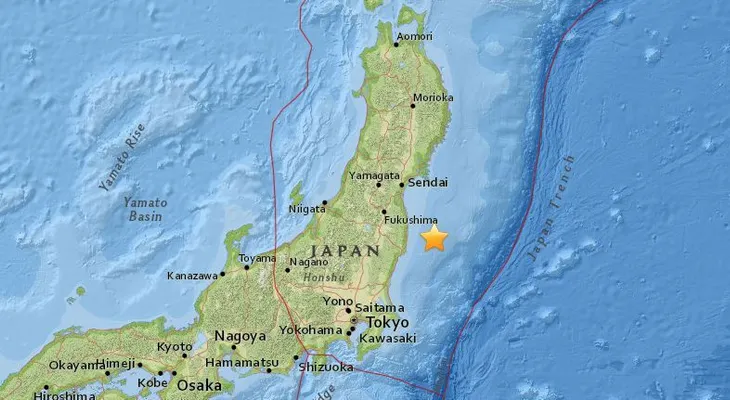 Sismo de magnitud 7,3 sacude Fukushima, Japón