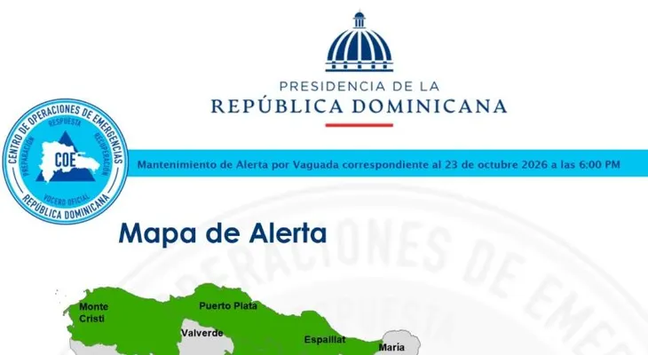 Indomet prevé menos aguaceros y COE reduce a seis las provincias en alerta verde
