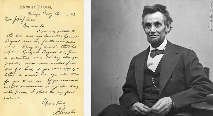 La sencilla carta con la que Abraham Lincoln intentó ayudar a un hombre a conseguir empleo