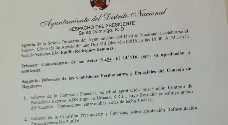 Sala Capitular del ADN conocerá contrato a pocos días de entrega