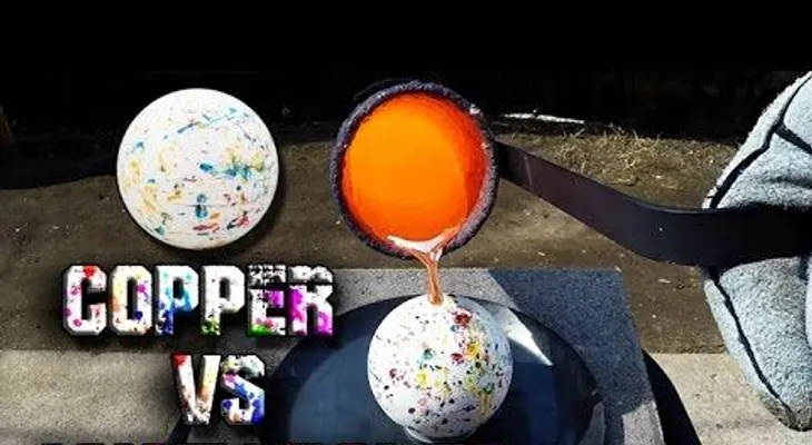 Un experimento sorprendente. ¿Qué pasa si coloca cobre sobre una bola de caramelo? 