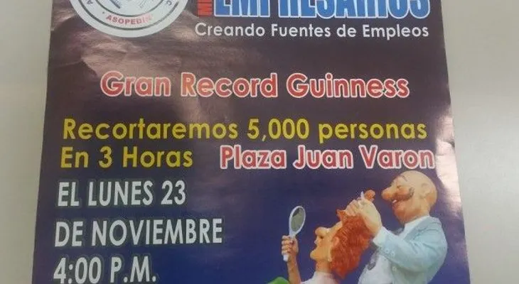 Peluqueros de RD buscar récord Guinness recortando a 5 mil personas