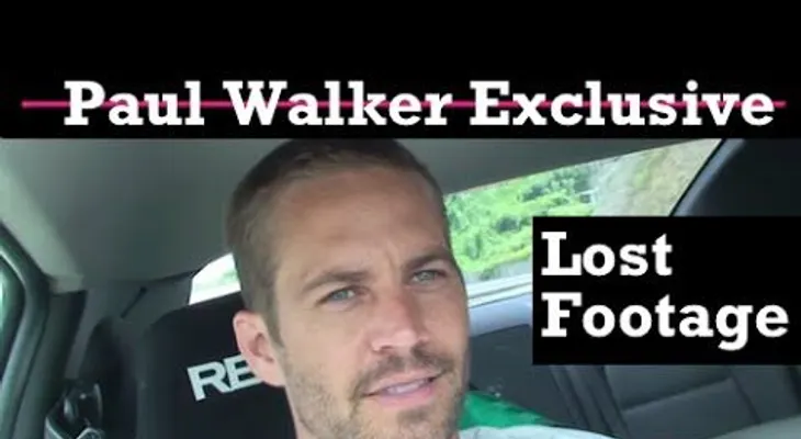 Un VIDEO inédito de Paul Walker está causando revuelo