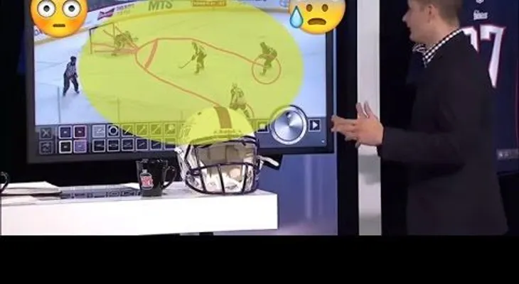 Un presentador dibuja un pene mientras analiza un partido de hockey