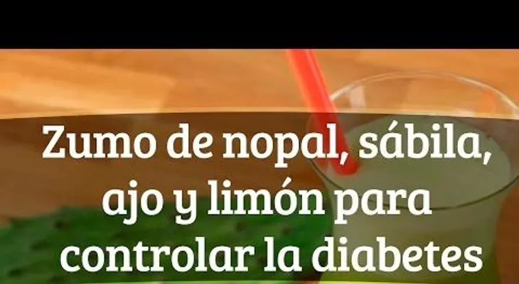 Zumo de sábila, nopal, ajo y limón para controlar la diabetes