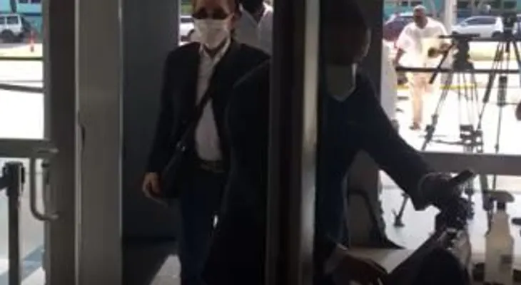 Diandino Peña dice que está "calmado", tras su llegada a la Pepca para ser interrogado una vez más