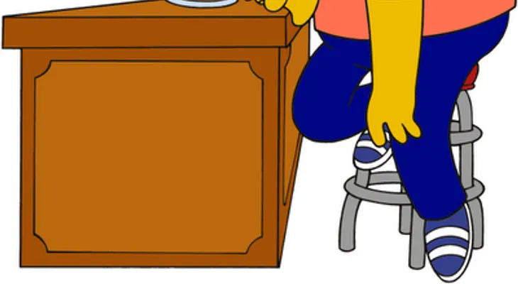 Cuando estés ebrio o borracho, apoya la mano sobre una mesa o superficie estable