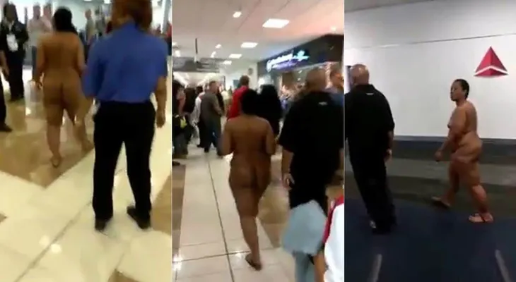 Una mujer desnuda causó caos en un aeropuerto de EEUU 