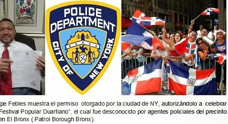 Policías precinto 48 Bronx trataron boicotear "Parada Dominicana" y prohibieron celebración "Festival Duartiano"