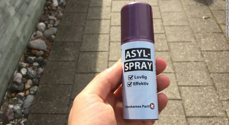 Partido político danés entrega aerosol antiinmigrante