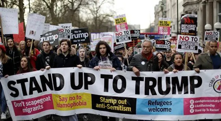Protestas en Londres contra invitación a Donald Trump 