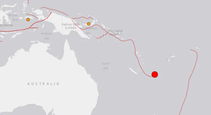Sismo de magnitud 7,6 sacude Nueva Caledonia, en el Pacífico