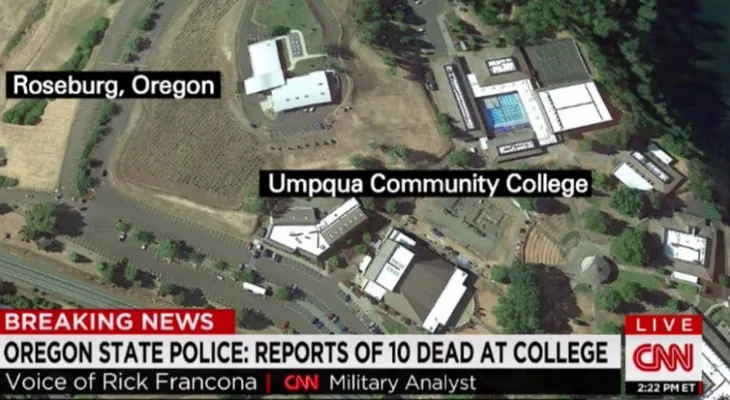 Al menos 10 muertos y 20 heridos por tiroteo en colegio comunitario en Oregon
