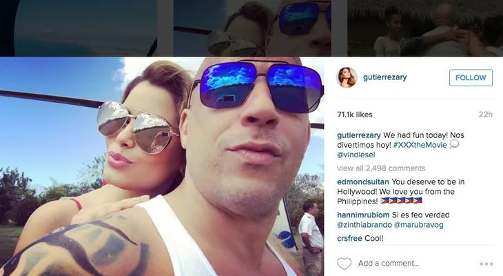No es un error: ex Miss Colombia actúa con Vin Diesel en secuela de 'xXx'