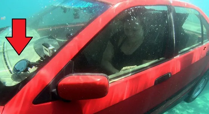 Anota: Un truco que puede salvarte la vida, si alguna vez quedas atascado en un auto que se hunde
