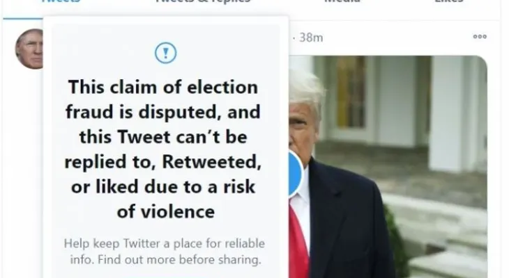 Twitter bloqueó por doce horas la cuenta de Trump
