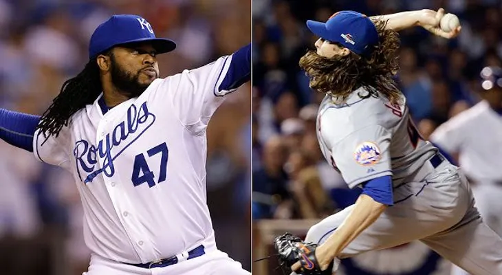 Cueto dice que sus rastas lucen mejor larga cabellera de Jacob deGrom