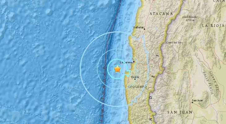Se registra un sismo de magnitud 5.5 en la costa de Chile