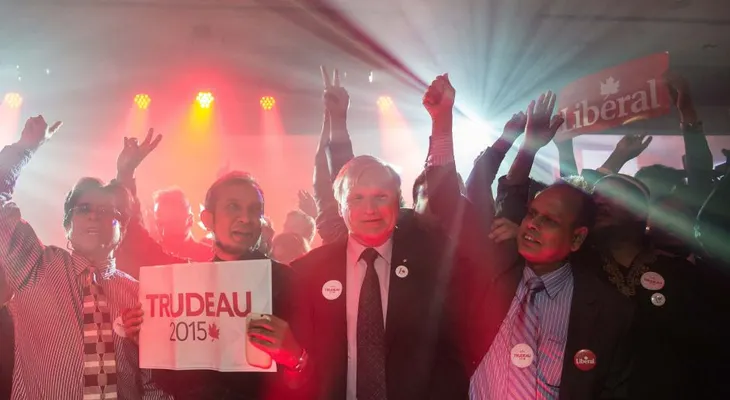 Los liberales se dirigen a la victoria en Canadá