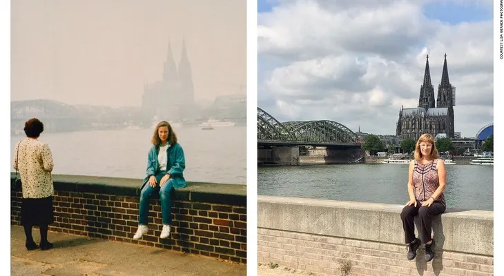 30 años después, esta mujer se tomó exactamente las mismas fotos en Europa