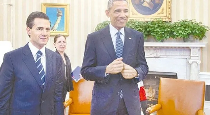 Obama y Peña Nieto tratan temas de interés