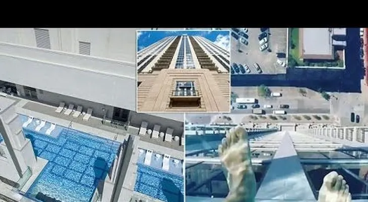 Si sufres de vértigo no vea esto: la increíble piscina suspendida a 150 metros de altura