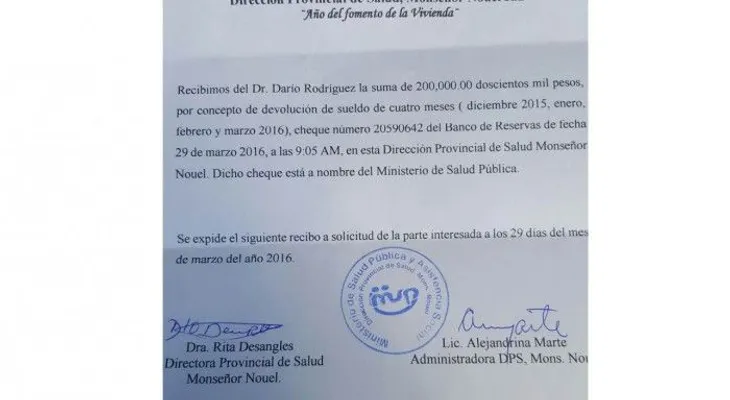 Exdirigente PLD devuelve salarios luego de renunciar al partido