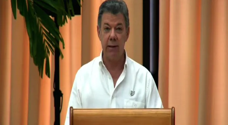Discurso del presidente de Colombia Juan Manuel Santos tras firmarse el cese del fuego con las FARC