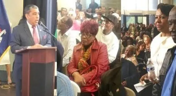Congresista Espaillat se reúne a casa llena con afroamericanos Bronx