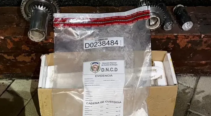 DNCD decomisa cocaína escondida en un eje de transmisión enviado a Canadá desde el AILA