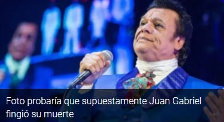  Aumentan rumores de que Juan Gabriel está "vivo", lo que probarían con esta foto