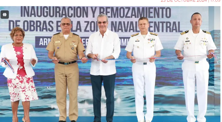 Abinader inaugura obras en zona naval central
