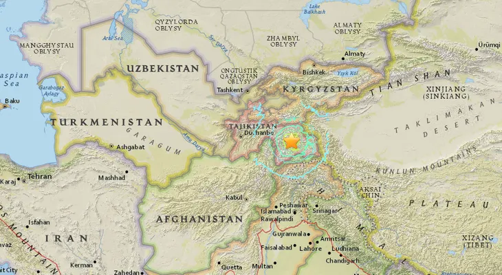 Un terremoto de 7,2 grados de magnitud sacude Tayikistán